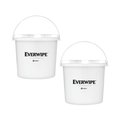 Everwipe High Volume Wet Wipe Centerpull Resealable Bucket , 12 x 12 x 12, White, 2PK 192811